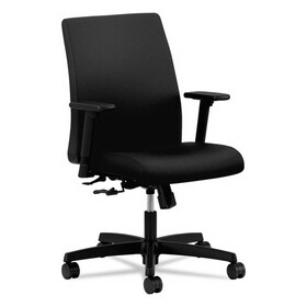 HON HONIT105CU10 Ignition Series Fabric Low-Back Task Chair, Supports Up to 300 lb, 17" to 21.5" Seat Height, Black