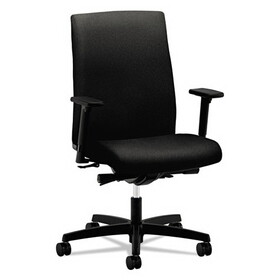 HON HONIW104CU10 Ignition Series Mid-Back Work Chair, Black Fabric Upholstery