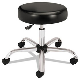 HON HONMTS01EA11 Adjustable Task/Lab Stool, Backless, Supports Up to 250 lb, 17.25" to 22" Seat Height, Black Seat, Steel Base