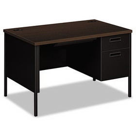 HON HP3251R.MOCH.P Metro Classic Right Pedestal Desk, 48w x 30d x 29.5h, Mocha/Black