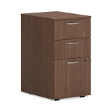 HON HONPLPMBBFLE1 Mod Mobile Pedestal, Left or Right, 3-Drawers: Box/Box/File, Legal/Letter, Sepia Walnut, 15