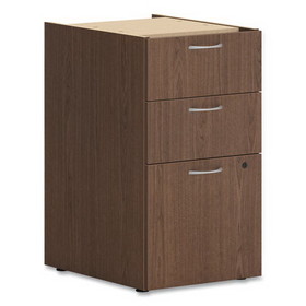 HON HONPLPSBBFLE1 Mod Support Pedestal, Left or Right, 3-Drawers: Box/Box/File, Legal/Letter, Sepia Walnut, 15" x 20" x 28"