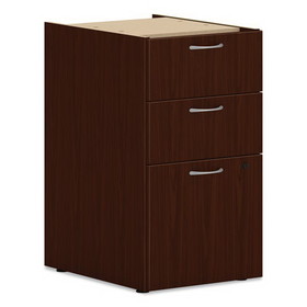 HON HONPLPSBBFLT1 Mod Support Pedestal, Left or Right, 3-Drawers: Box/Box/File, Legal/Letter, Traditional Mahogany, 15" x 20" x 28"