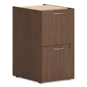 HON HONPLPSFFLE1 Mod Support Pedestal, Left or Right, 2 Legal/Letter-Size File Drawers, Sepia Walnut, 15" x 20" x 28"