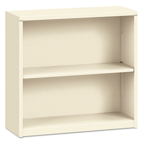Hon HONS30ABCL Metal Bookcase, Two-Shelf, 34-1/2w X 12-5/8d X 29h, Putty