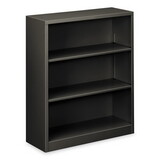 Hon HONS42ABCS Metal Bookcase, Three-Shelf, 34-1/2w X 12-5/8d X 41h, Charcoal