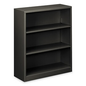 Hon HONS42ABCS Metal Bookcase, Three-Shelf, 34.5w x 12.63d x 41h, Charcoal