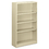 Hon HONS60ABCL Metal Bookcase, Four-Shelf, 34.5w x 12.63d x 59h, Putty, Price/EA