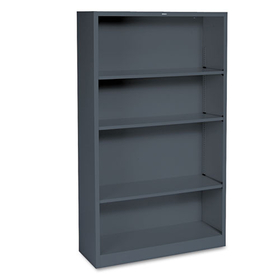Hon HONS60ABCS Metal Bookcase, Four-Shelf, 34-1/2w X 12-5/8d X 59h, Charcoal