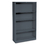 Hon HONS60ABCS Metal Bookcase, Four-Shelf, 34-1/2w X 12-5/8d X 59h, Charcoal, Price/EA