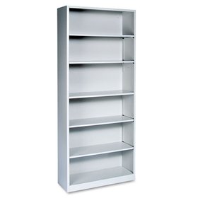 Hon HONS82ABCQ Metal Bookcase, Six-Shelf, 34.5w x 12.63d x 81.13h, Light Gray