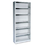 Hon HONS82ABCQ Metal Bookcase, Six-Shelf, 34.5w x 12.63d x 81.13h, Light Gray, Price/EA