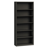 Hon HONS82ABCS Metal Bookcase, Six-Shelf, 34-1/2w X 12-5/8d X 81-1/8h, Charcoal