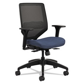 HON SVM1ALC90TK Solve Series Mesh Back Task Chair, Supports up to 300 lbs., Midnight Seat, Black Back, Black Base
