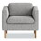 HON HONVP3LCHRGRY Parkwyn Series Club Chair, 33" x 26.75" x 29", Gray Seat, Gray Back, Oak Base, Price/EA