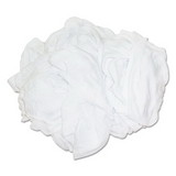 HOSPECO HOS45525BP New Bleached White T-Shirt Rags, Multi-Fabric, 25 lb Polybag
