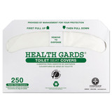 HOSPECO HOSGREEN1000 Health Gards Green Seal Recycled Toilet Seat Covers, 14.75 x 16.5, White, 250/Pack, 4 Packs/Carton