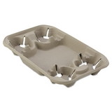 Chinet 20969 StrongHolder Molded Fiber Cup/Food Tray, 8-22oz, Four Cups, 250/Carton