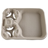 Chinet HUH20990CT StrongHolder Molded Fiber Cup/Food Trays, 8 oz to 44 oz, 2 Cups, Beige, 100/Carton