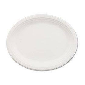 Chinet 21257 Classic Paper Dinnerware, Oval Platter, 9 3/4 x 12 1/2, White, 500/Carton