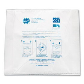 Hoover Commercial HVRAH10363 Disposable Vacuum Bags, HEPA CC1, 10/Pack