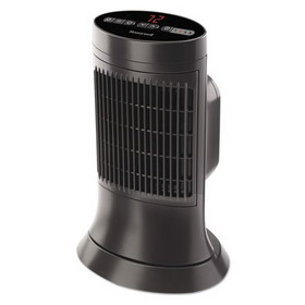 Honeywell HWLHCE311V Digital Ceramic Mini Tower Heater, 750 - 1500 W, 10" X 7 5/8" X 14", Black