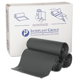 Inteplast Group S366022K High-Density Commercial Can Liners, 55 gal, 0.87 mil, 36" x 60", Black, 150/Carton