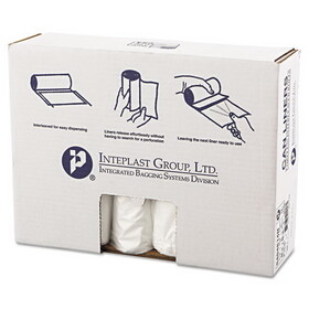 Inteplast Group IBSS404814N High-Density Can Liner, 40 X 48, 45gal, 14mic, Clear, 25/roll, 10 Rolls/carton