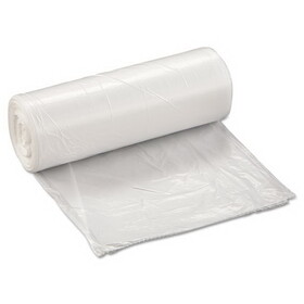 Inteplast Group IBSSL2424LTN Low-Density Commercial Can Liners, 10 gal, 0.35 mil, 24" x 24", Clear, Perforated Roll, 50 Bags/Roll, 20 Rolls/Carton