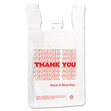 Inteplast Group IBSTHW2VAL T-Shirt Thank You Bag, 12 X 7 X 13, 14 Microns, White, 500/carton
