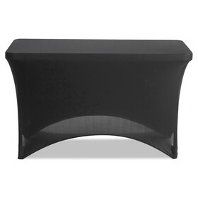 Iceberg ICE16511 Stretch-Fabric Table Cover, Polyester/spandex, 24" X 48", Black