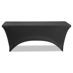 Iceberg ICE16521 Stretch-Fabric Table Cover, Polyester/spandex, 30" X 72", Black