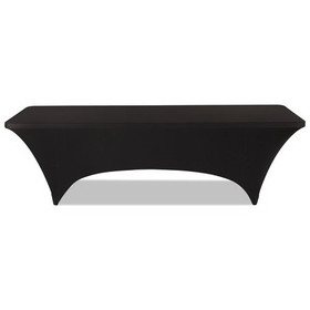 Iceberg 16531 Stretch-Fabric Table Cover, Polyester/Spandex, 30" x 96", Black