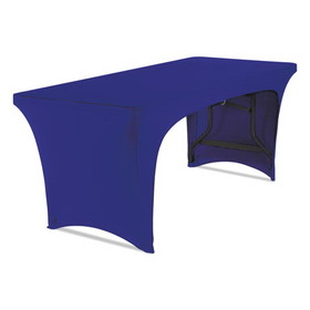 Iceberg 16546 Stretch-Fabric Table Cover, Polyester/Spandex, 30" x 72", Blue