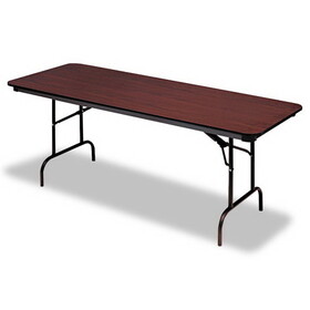 ICEBERG ENTERPRISES ICE55224 Premium Wood Laminate Folding Table, Rectangular, 72w X 30d X 29h, Mahogany
