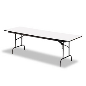ICEBERG ENTERPRISES ICE55227 OfficeWorks Commercial Wood-Laminate Folding Table, Rectangular, 72" x 30" x 29", Gray/Charcoal