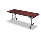 ICEBERG ENTERPRISES ICE55234 Premium Wood Laminate Folding Table, Rectangular, 96w X 30d X 29h, Mahogany