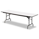 ICEBERG ENTERPRISES ICE55237 Premium Wood Laminate Folding Table, Rectangular, 96w X 30d X 29h, Gray/charcoal