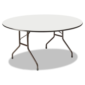 Iceberg ICE55267 Premium Wood Laminate Folding Table, 60 Dia. X 29h, Gray Top/charcoal Base