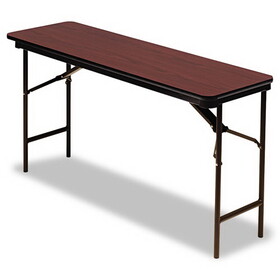 ICEBERG ENTERPRISES ICE55274 Premium Wood Laminate Folding Table, Rectangular, 60w X 18d X 29h, Mahogany