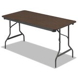 ICEBERG ENTERPRISES ICE55314 Economy Wood Laminate Folding Table, Rectangular, 60w X 30d X 29h, Walnut