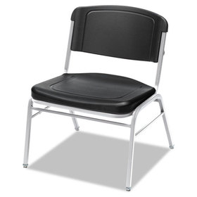 Iceberg ICE64121 Rough N Ready Series Big & Tall Stackable Chair, Black/silver, 4/carton
