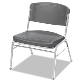 Iceberg ICE64127 Rough N Ready Series Big & Tall Stackable Chair, Charcoal/silver, 4/carton