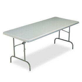 ICEBERG ENTERPRISES ICE65227 Indestructables Too 1200 Series Resin Folding Table, 72w X 30d X 29h, Charcoal