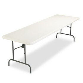 Iceberg ICE65233 Indestructables Too 1200 Series Resin Folding Table, 96w X 30d X 29h, Platinum