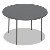 Iceberg ICE65247 Indestructables Too 1200 Series Resin Folding Table, 48 Dia X 29h, Charcoal