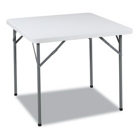 Iceberg ICE65253 IndestrucTable Classic Folding Table, Square, 34" x 34" x 29", Platinum Granite