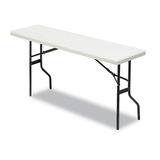 Iceberg ICE65353 Indestructables Too 1200 Series Resin Folding Table, 60w X 18d X 29h, Platinum