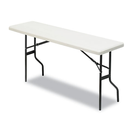 Iceberg ICE65363 Indestructables Too 1200 Series Resin Folding Table, 72w X 18d X 29h, Platinum