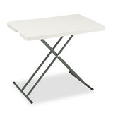 Iceberg ICE65490 Indestructables Too 1200 Series Resin Personal Folding Table, 30 X 20, Platinum